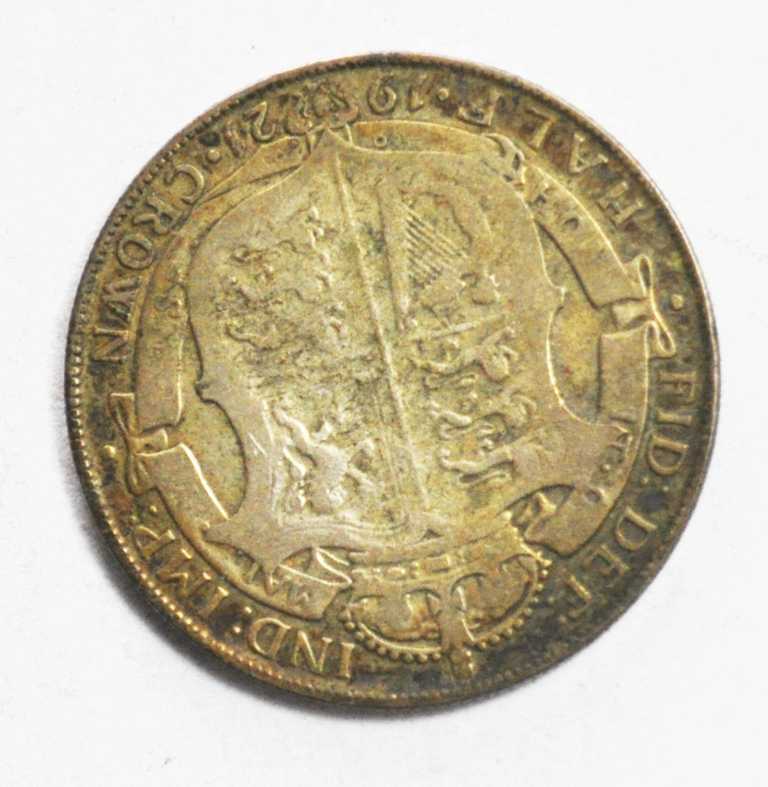 1921 Great Britain Half 1/2 Crown KM# 818.1 Silver Coin