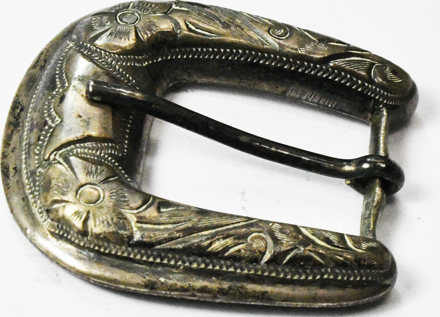 Sterling Silver Plamex Heavy Belt Buckle 1-3/4" x 1-1/2" 17mm Belt