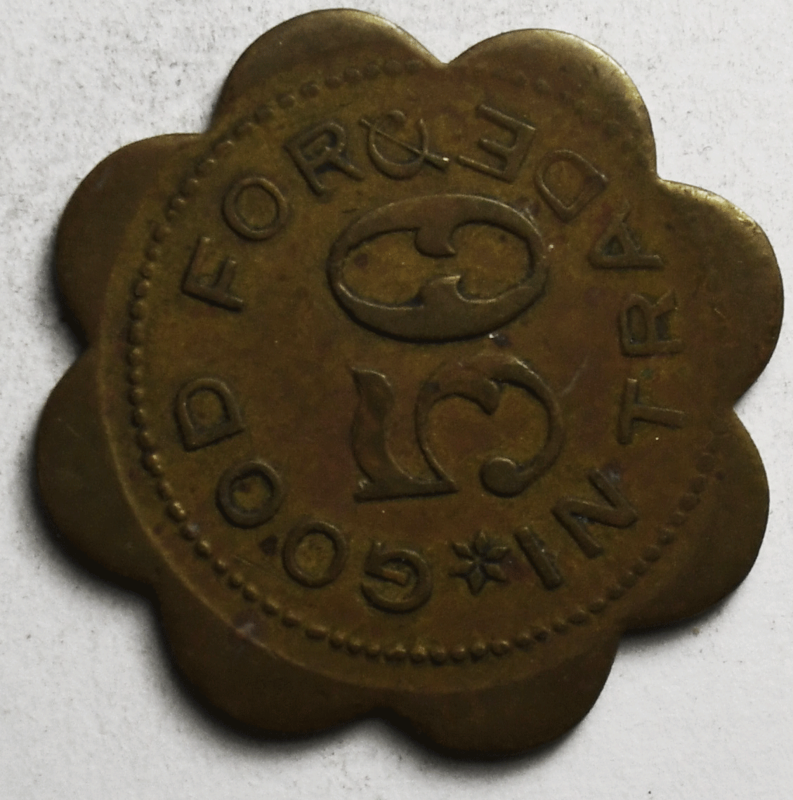 1903 Tripp South Dakota 1903 Mikuska's Store 50 Cents Trade Token 28mm