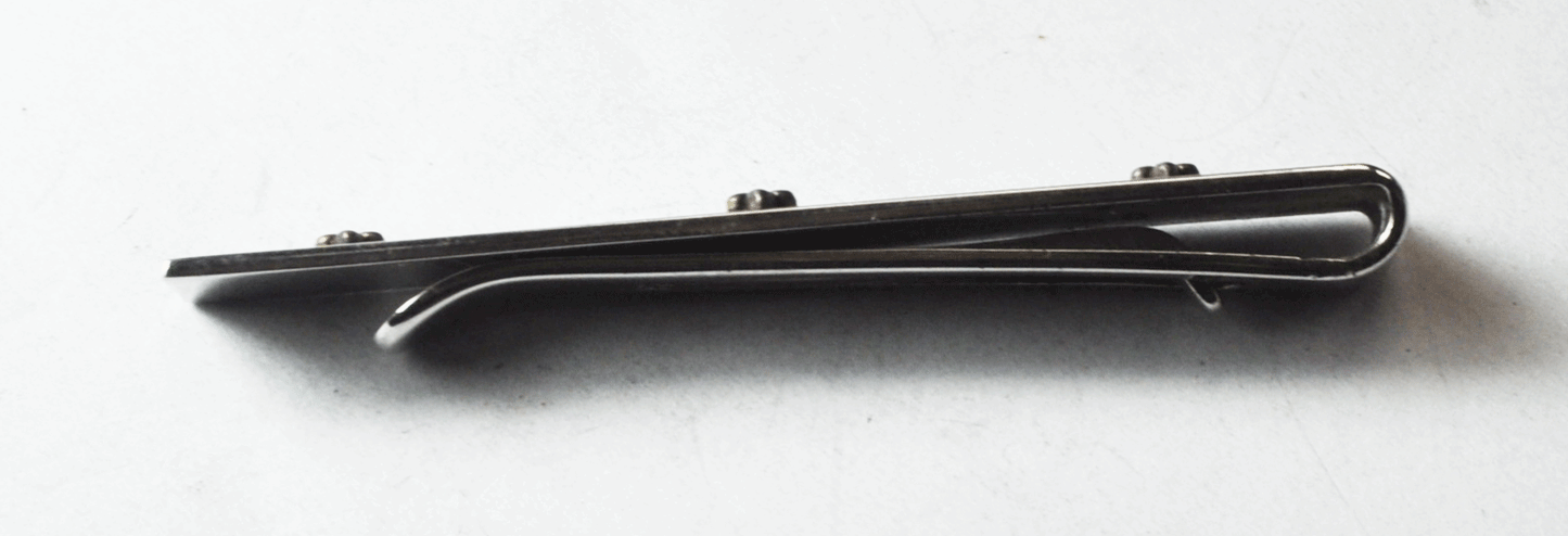 Sterling Silver Swank Fleur De Lis Thin Money Tie Clip Boy Scout 8mm x 59mm