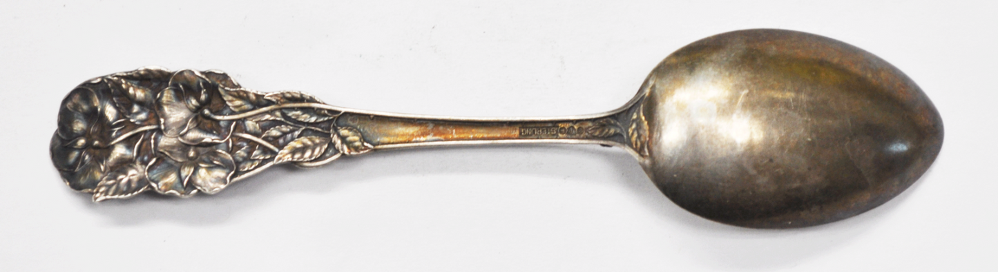 Sterling Watson Flower Rose Spoon Presbyterian Church Falls City NE 5-1/8"
