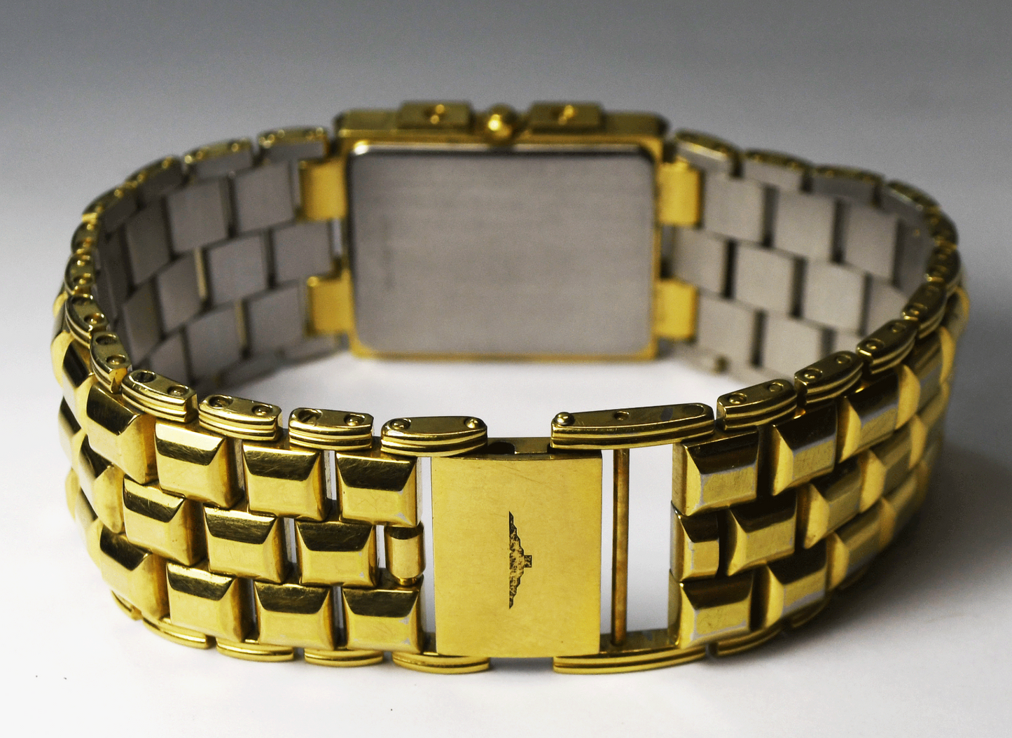 Vintage Longines QWR Dress Watch Rectangle Gold Tone 25mm 7.5" Quartz