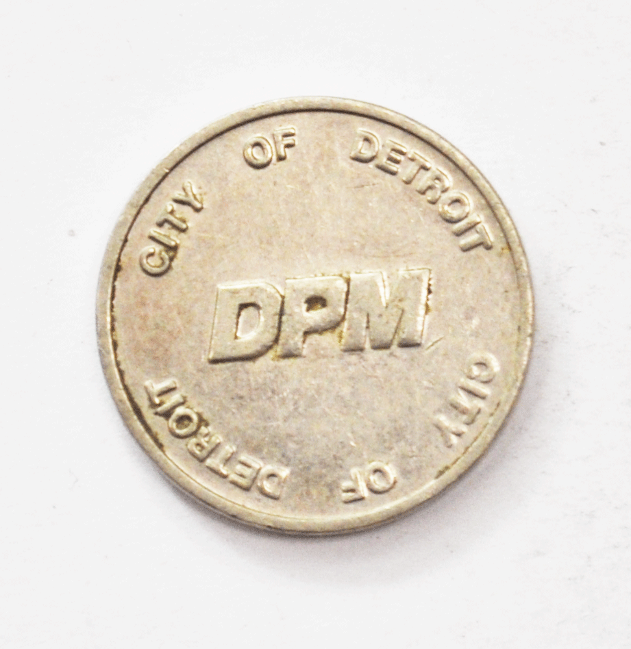 City Detroit Transit Token Corporation Transportation DPM 23mm