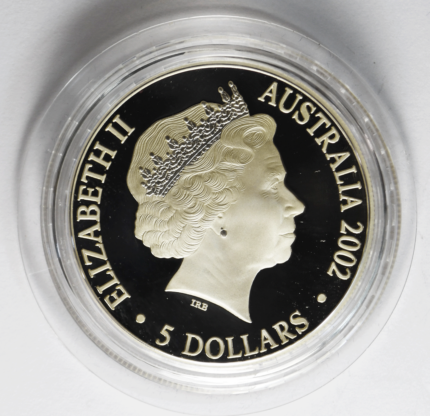 2002 Australia $5 Kookaburra 1oz Silver .999 Coin One Dollar Queen Mother Proof