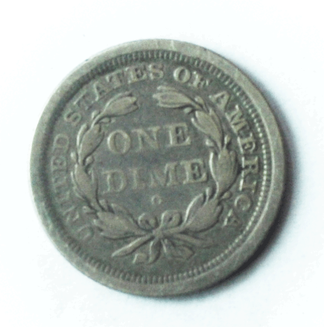 1841 O 10c Seated Liberty Silver Dime Ten Cents New Orleans Small O