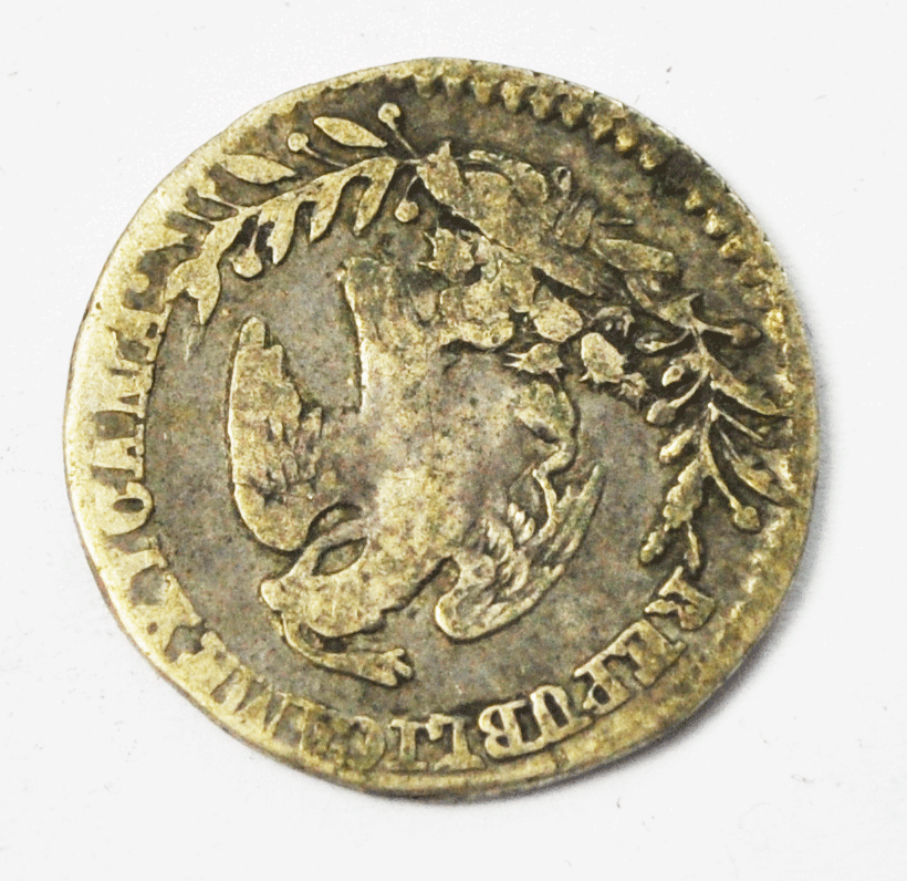 1830 Z OV Mexico Silver 1/2 Half Real Coin KM#370.11 Rare