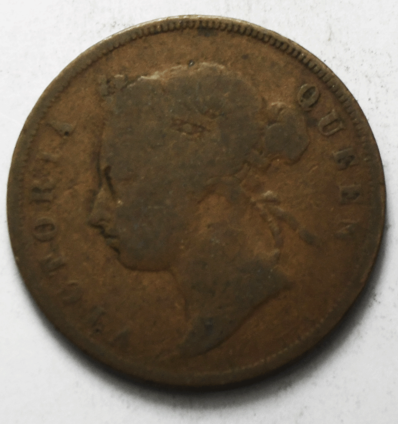 1875 Straits Settlements One Cent KM# 9