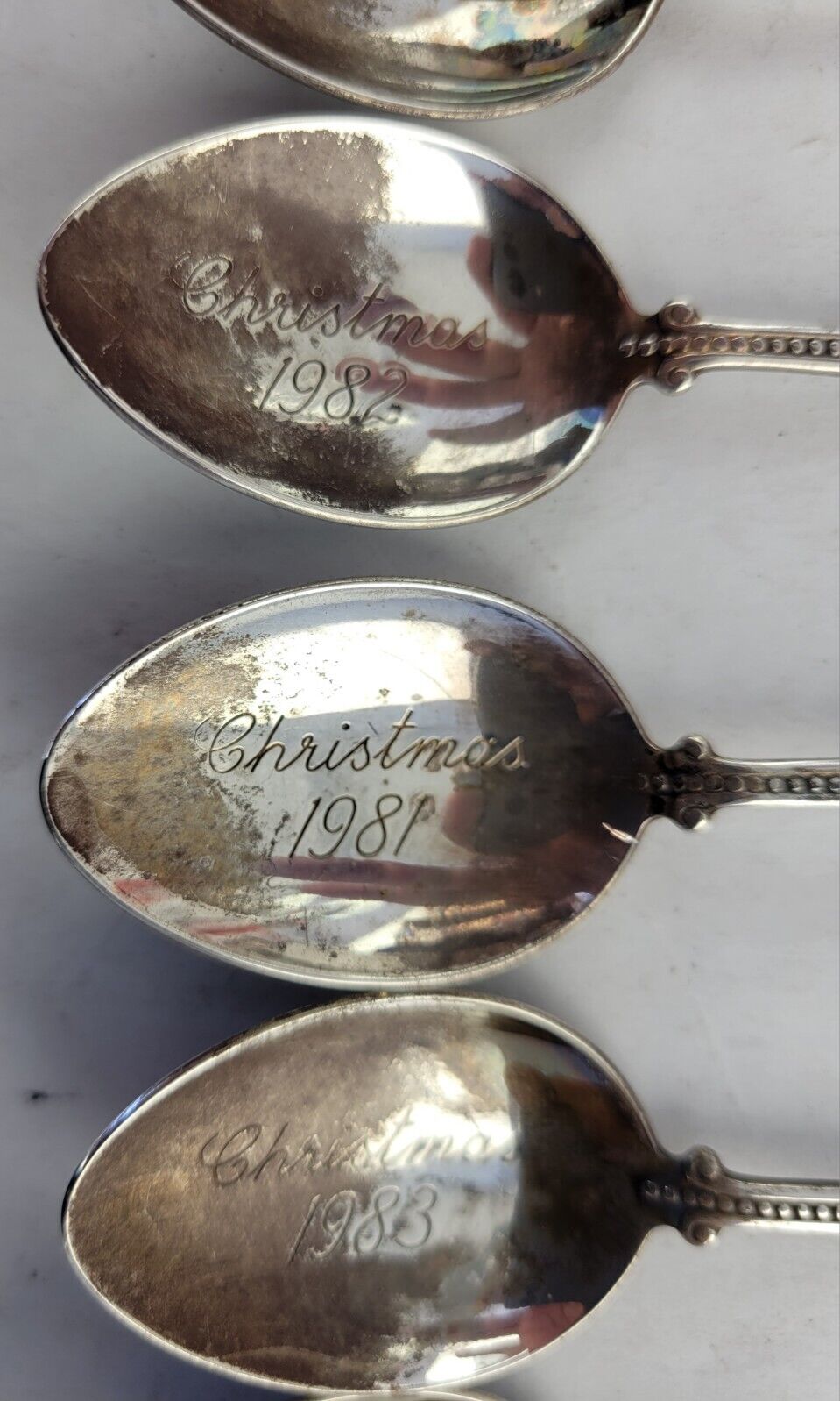 5pc Set Souvenir Spoon Hummel 1982 ARS Edition Silverplated 1981 ,86 ,83 ,82 ,80