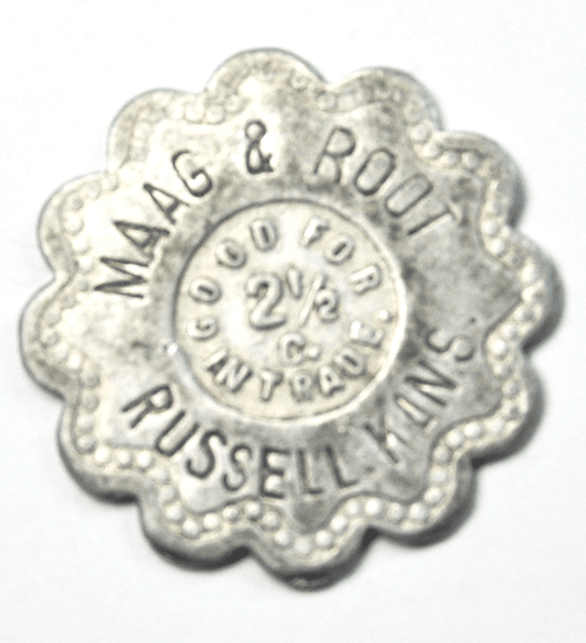 Maag & Root Billiards Token 2-1/2c Two and a Half Cent Trading Token Aluminum