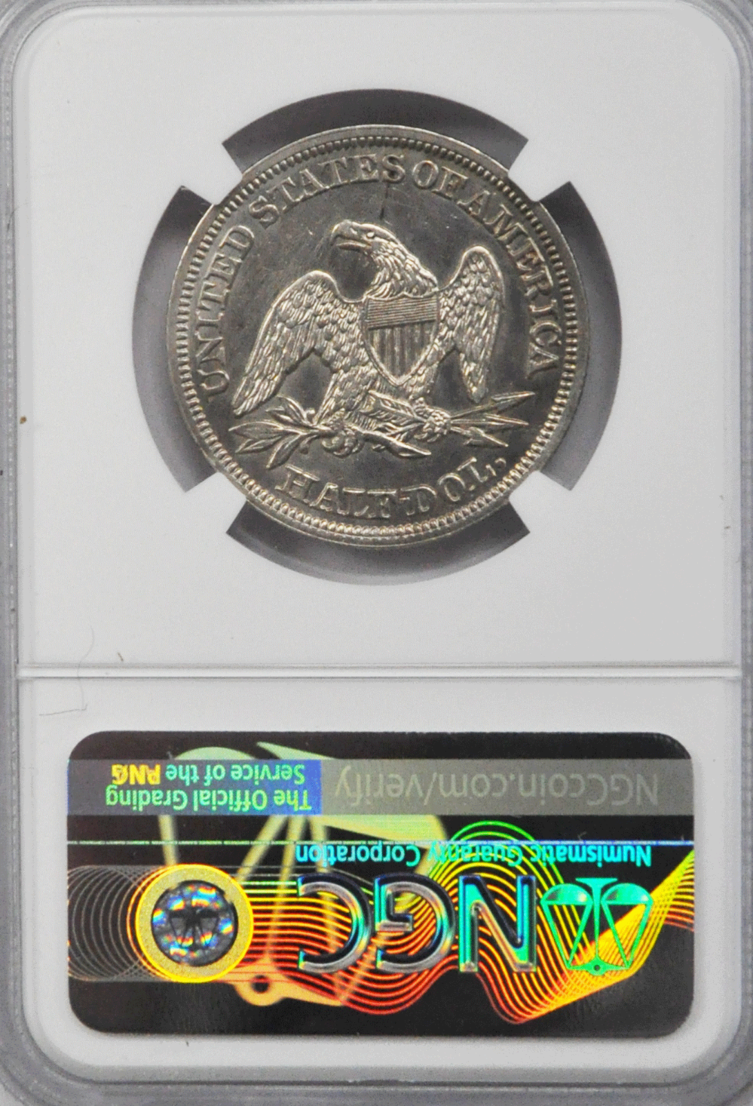 1846 50c Seated Silver Half Dollar NGC AU Details Tall Date Spiked 4 VP-003