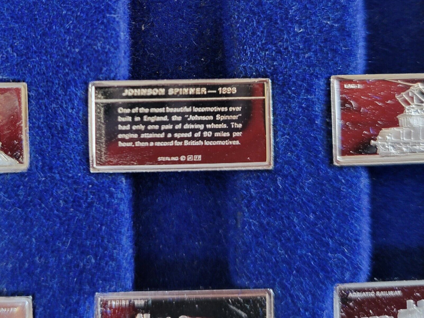 50pc. International Locomotive Miniature Sterling Bar Collection Franklin Mint