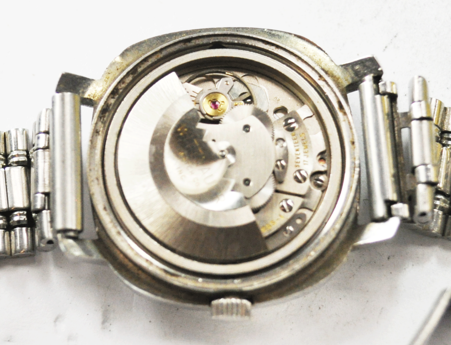 Vintage Wittnauer Automatic Day Date D11KAS-1 Wristwatch 36mm Stainless