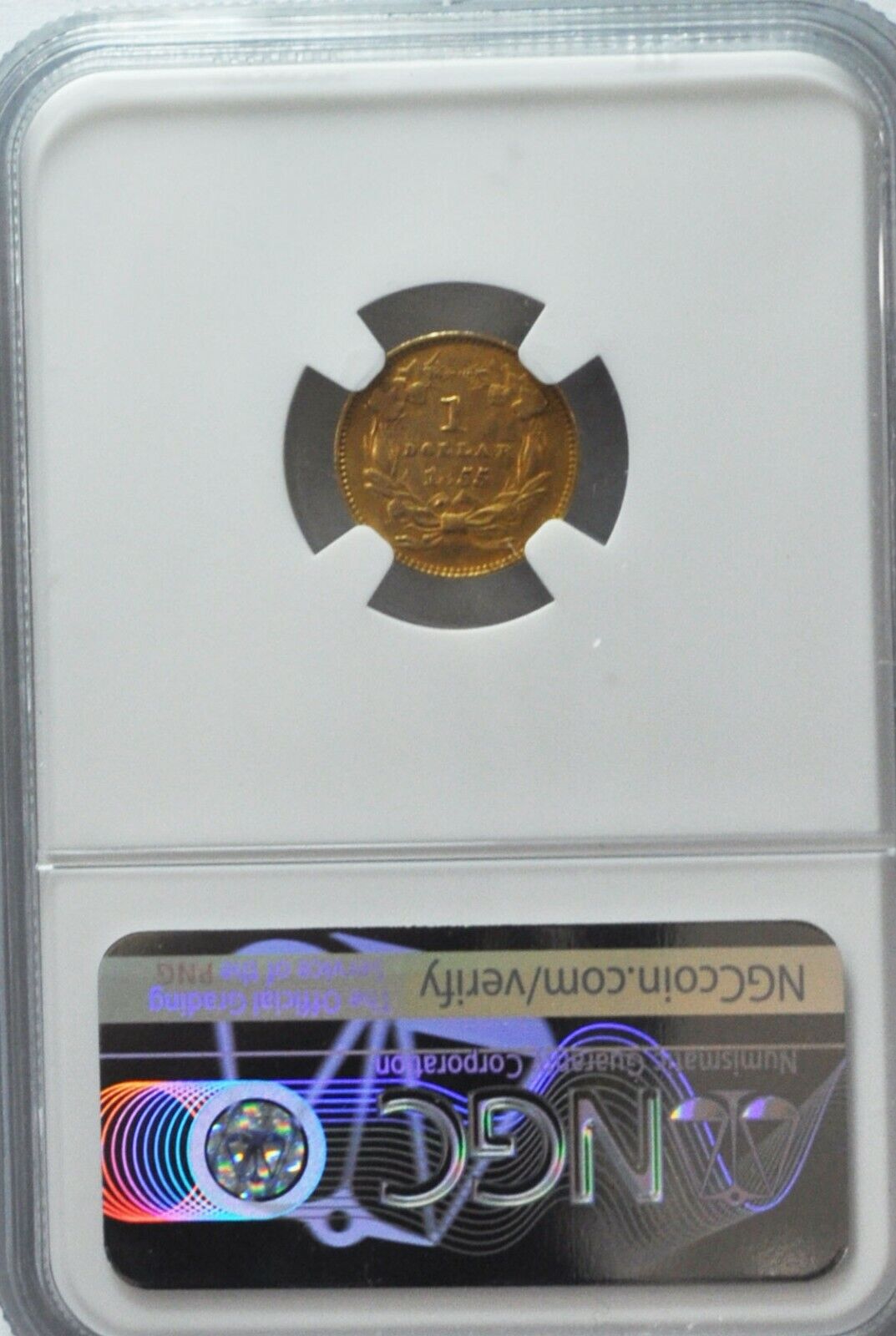 1855 $1 Indian Princess Small Head Type 2 Gold Philadelphia NGC AU