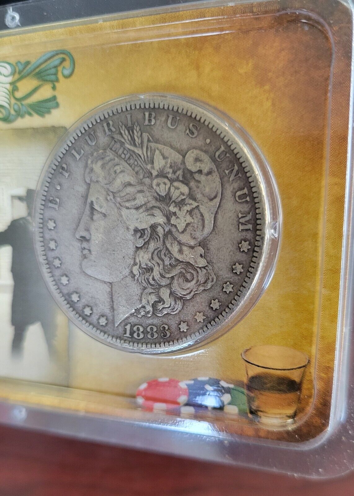 1883 P Morgan Silver Dollar in Littleton holder Doc Holiday O.K. Corral