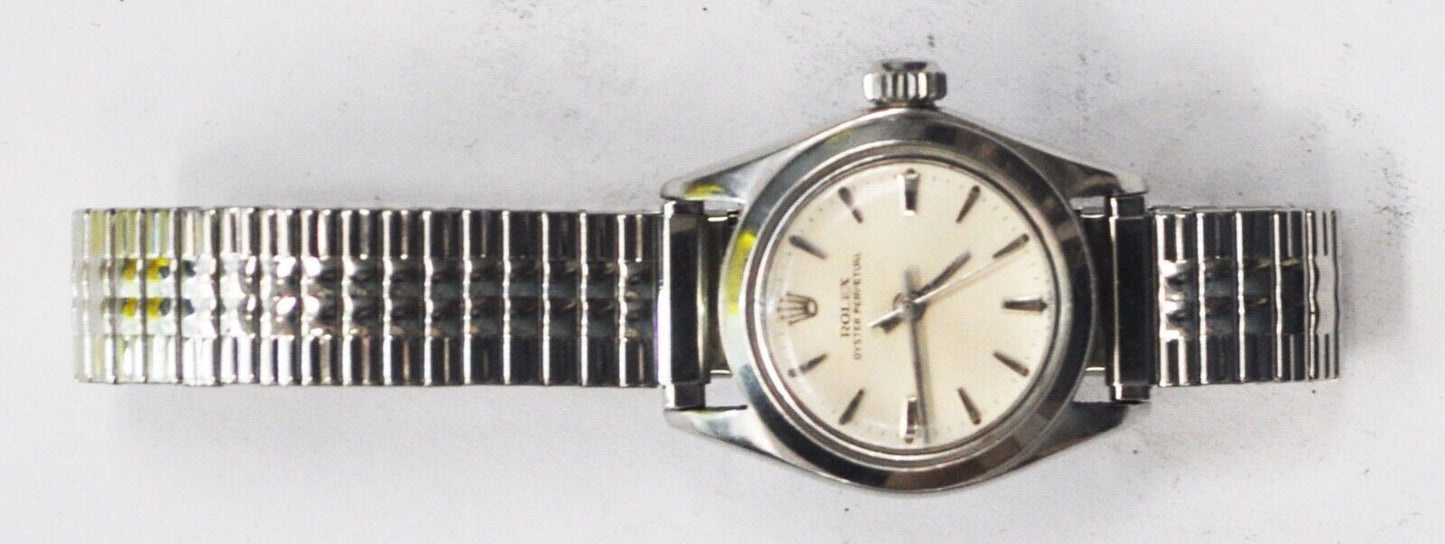 1967 Women's Rolex Date 6618 Stainless Steel 24mm Automatic 1161 Wristwatch