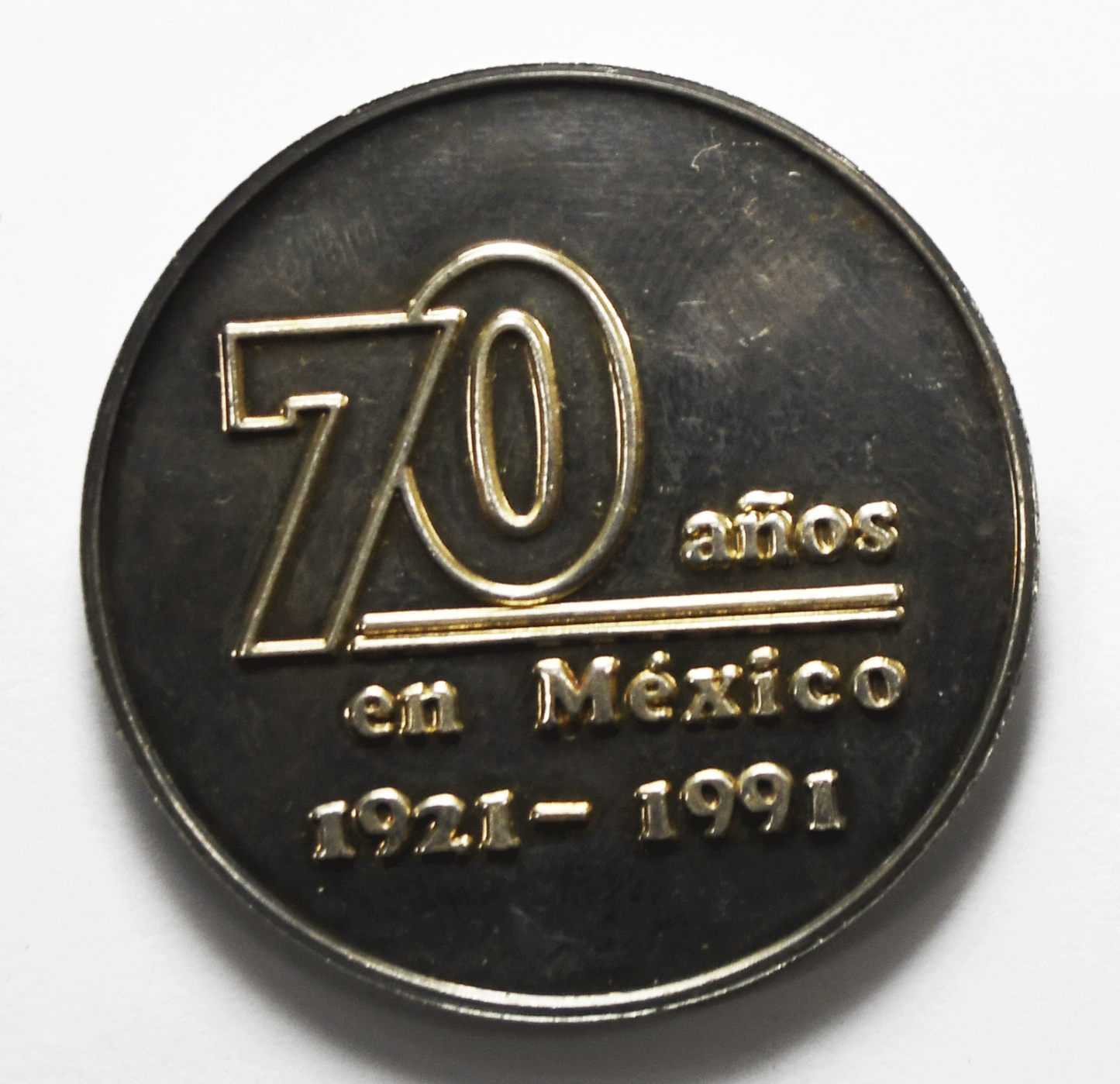 1991 Mexico Bayer 70 Years Commemorative Silver 41mm Medal 33g
