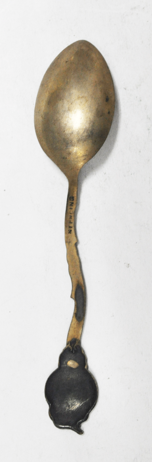 Sterling Reed San Gabriel Mission Orange Handle Spoon 3-3/4"