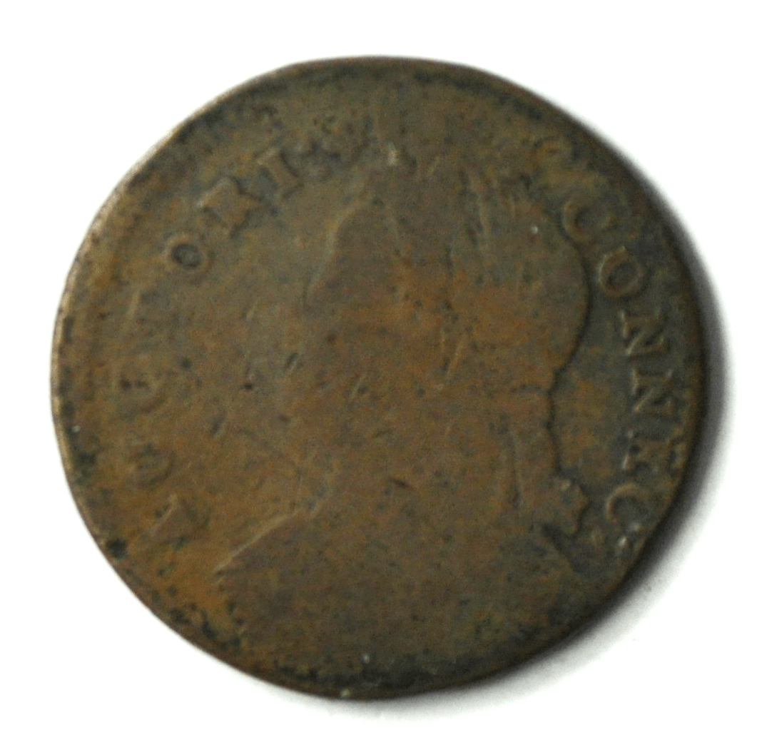 1787 Connecticut Copper Miller 19-g.4 W-3050 Rarity-3 Draped Bust Left