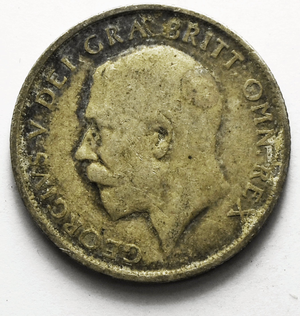 1919 Great Britain Silver One Shilling Coin KM# 816