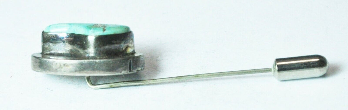 Sterling Silver Turquoise Short Stick Pin 2-1/4" 15mm
