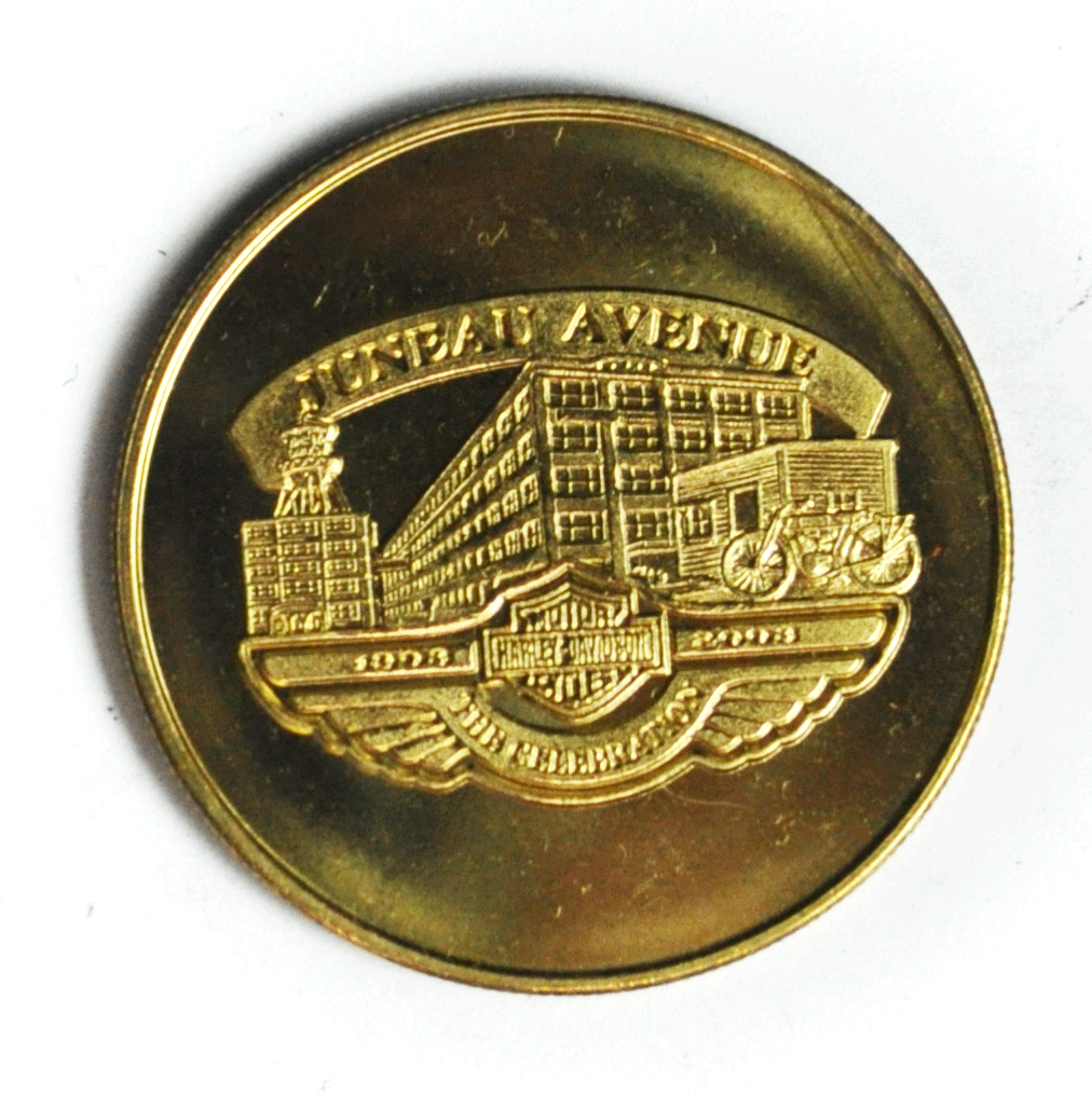 Juneau Avenue Harley Davidson Medal 1903-2003 Union Medal 34mm