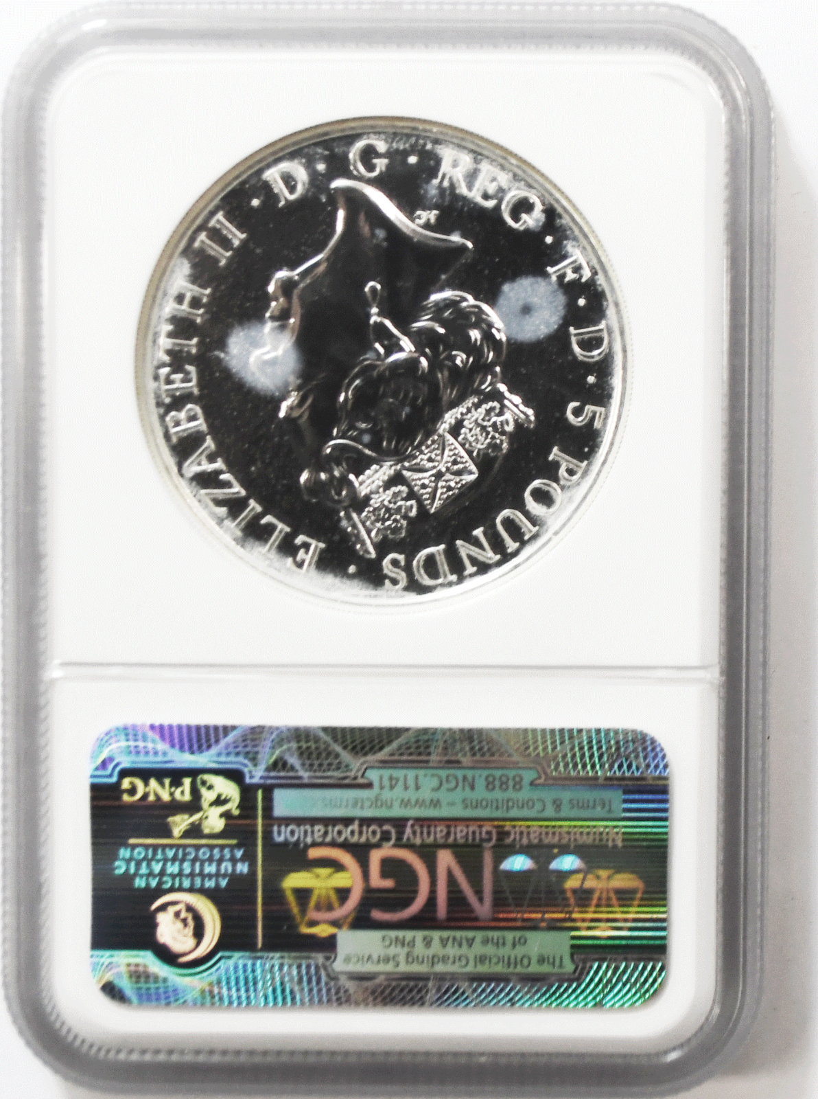 2016 Great Britain 5 Pound 2 Oz Queen's Beast Lion of England NGC MS69