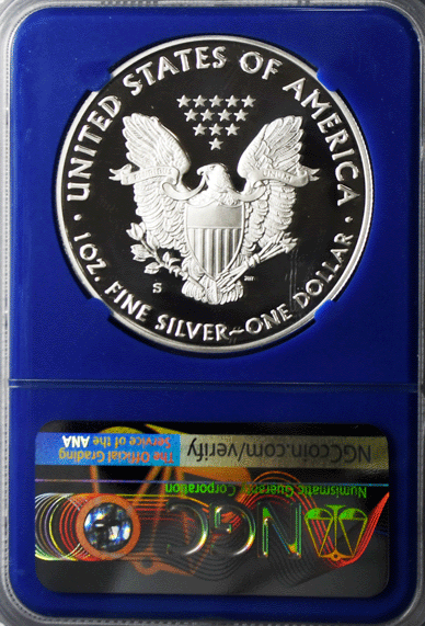 2020 S $1 American Silver Eagle NGC PF70 UC First Day of Issue Blue Golden Gate