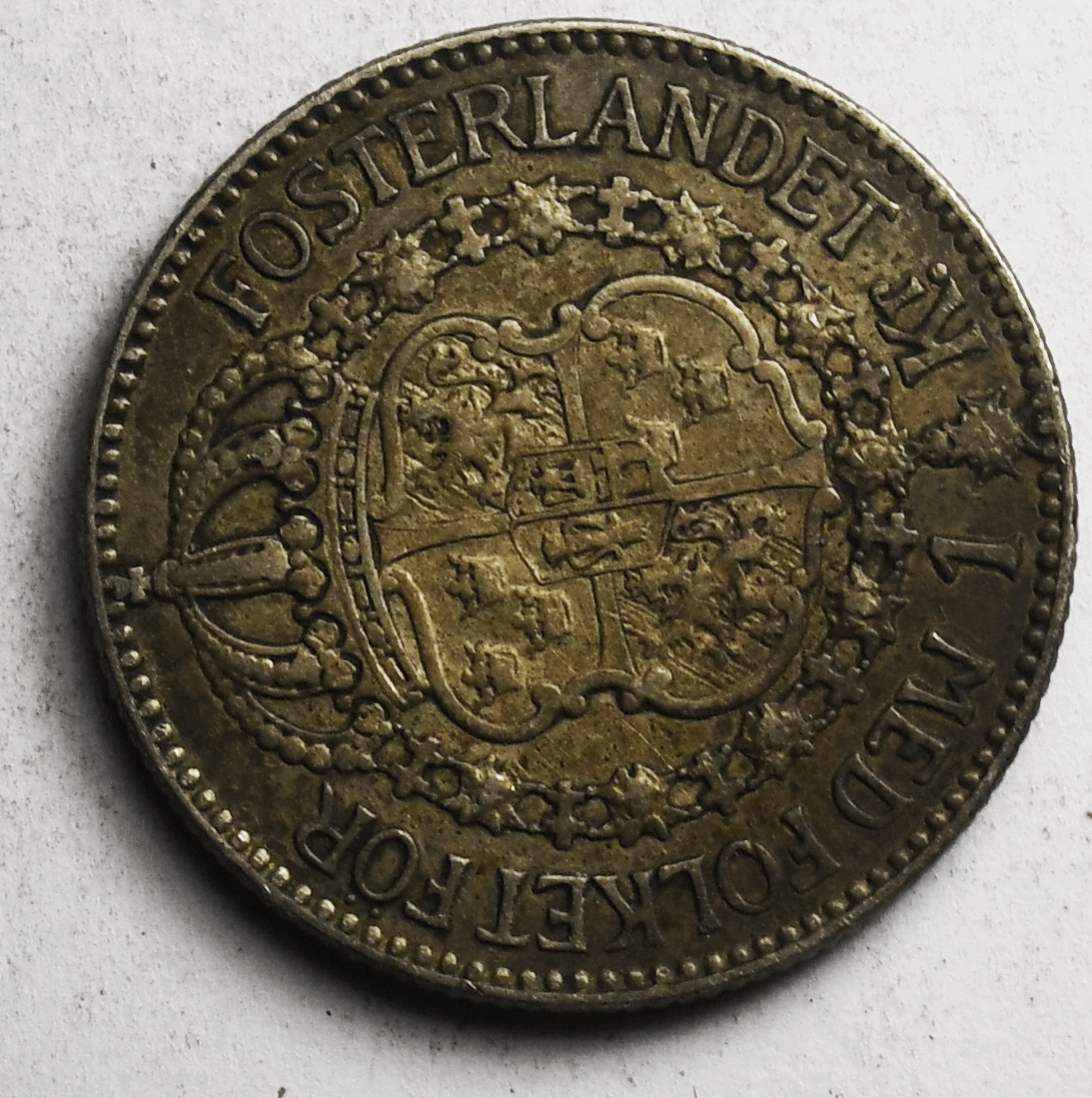 1916 Sweden Krona Silver Coin