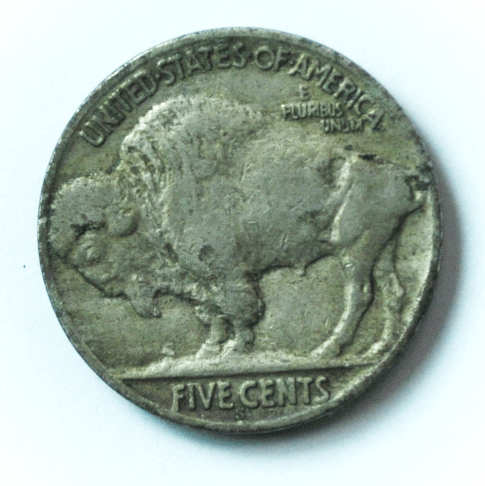 1925 S 5c Buffalo Nickel Five Cents US San Francisco Rare VF