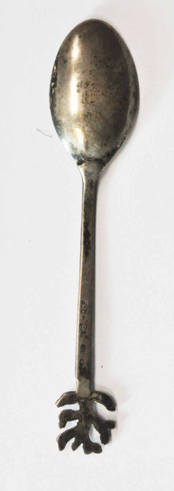 900 Fine Silver Mexico Tree Branch Coral Demitasse Souvenir Spoon 3-7/8"