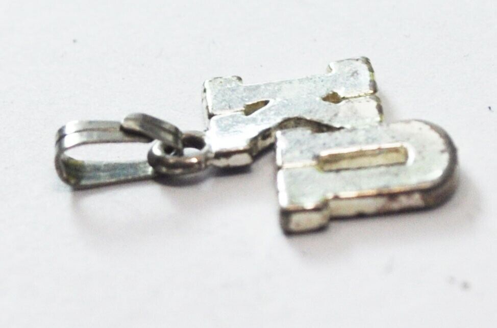 Silver Plated Kansas University KU Blue Red Enamel Charm 17x15mm