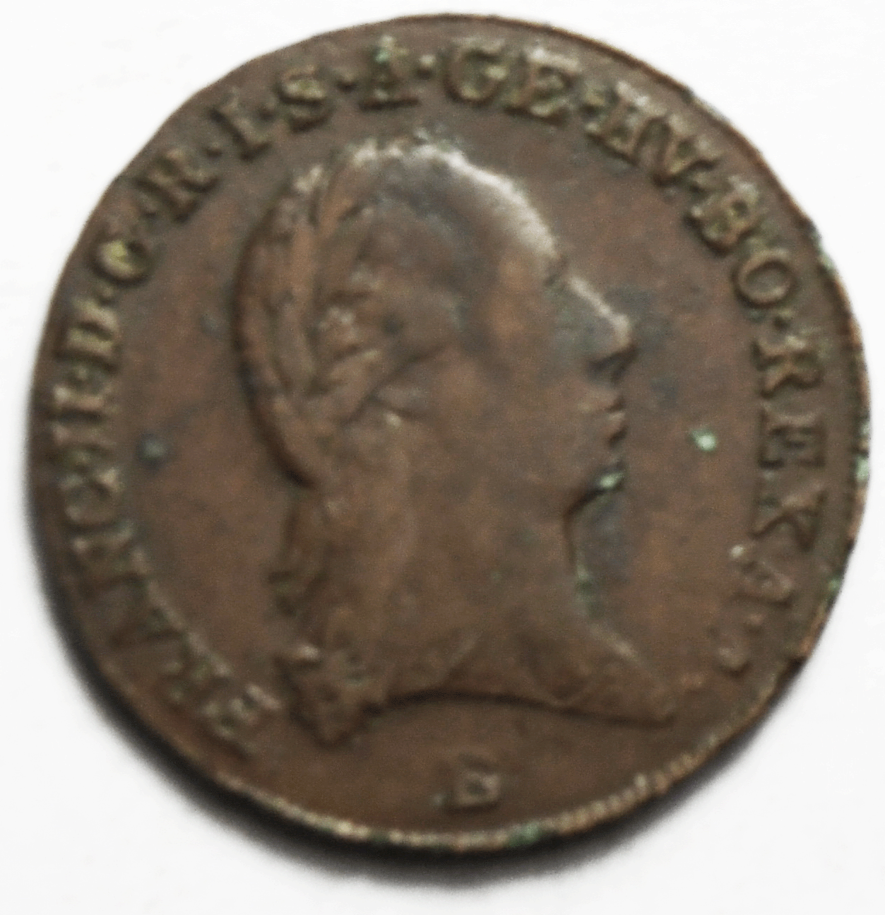 1800 B Austria Kreuzer Copper Coin