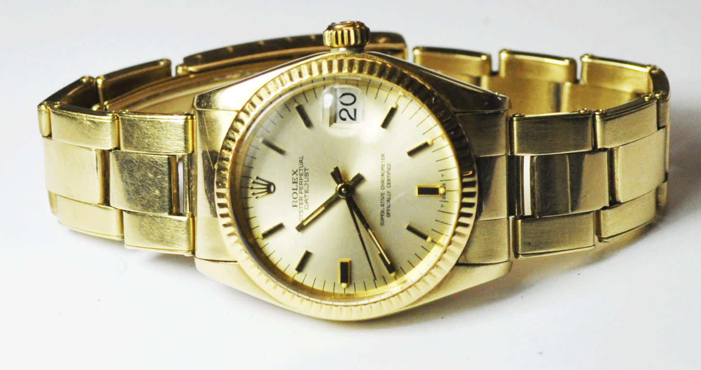 1978 Women's Rolex Datejust 6824 Automatic 2030 31mm Solid 14k Gold Wristwatch