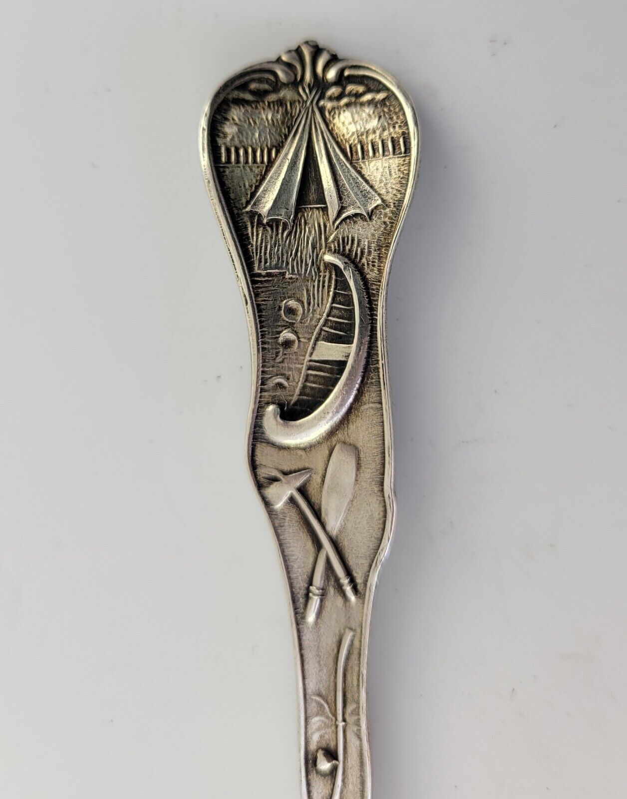 Capital Building Topeka Kansas Sterling 5 3/8" Souvenir Spoon by Mechanics .69oz