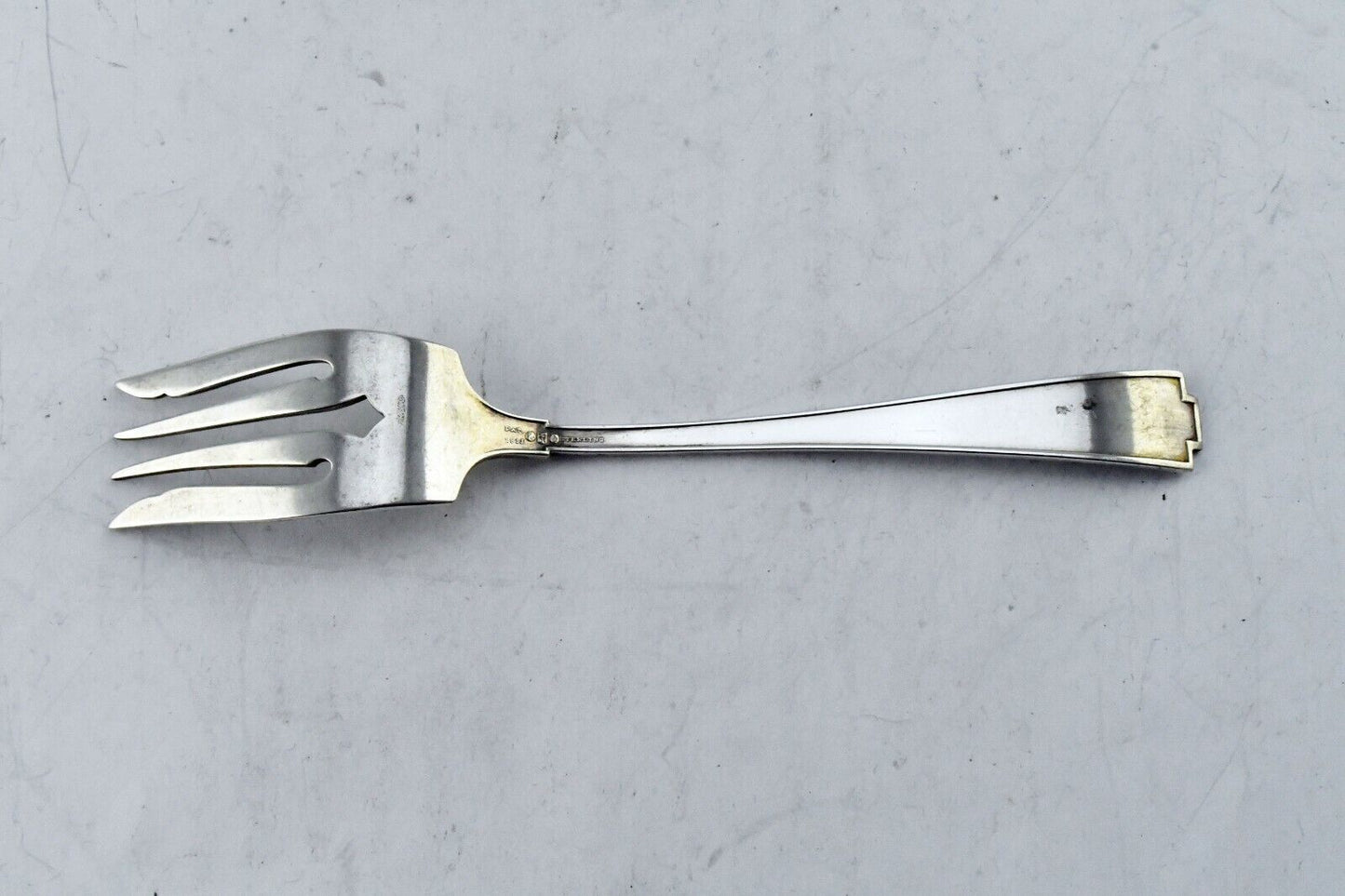 Etruscan by Gorham Sterling Silver 6 1/4"" Salad Dessert Fork 1oz. Monogram "D"
