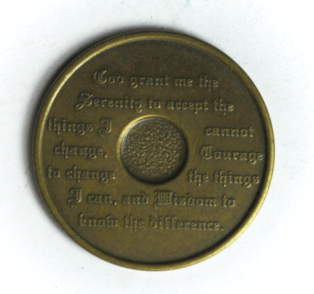 7 Seven Year VII Recovery Chip Own Self Be True Serenity Prayer Medal AA 34mm