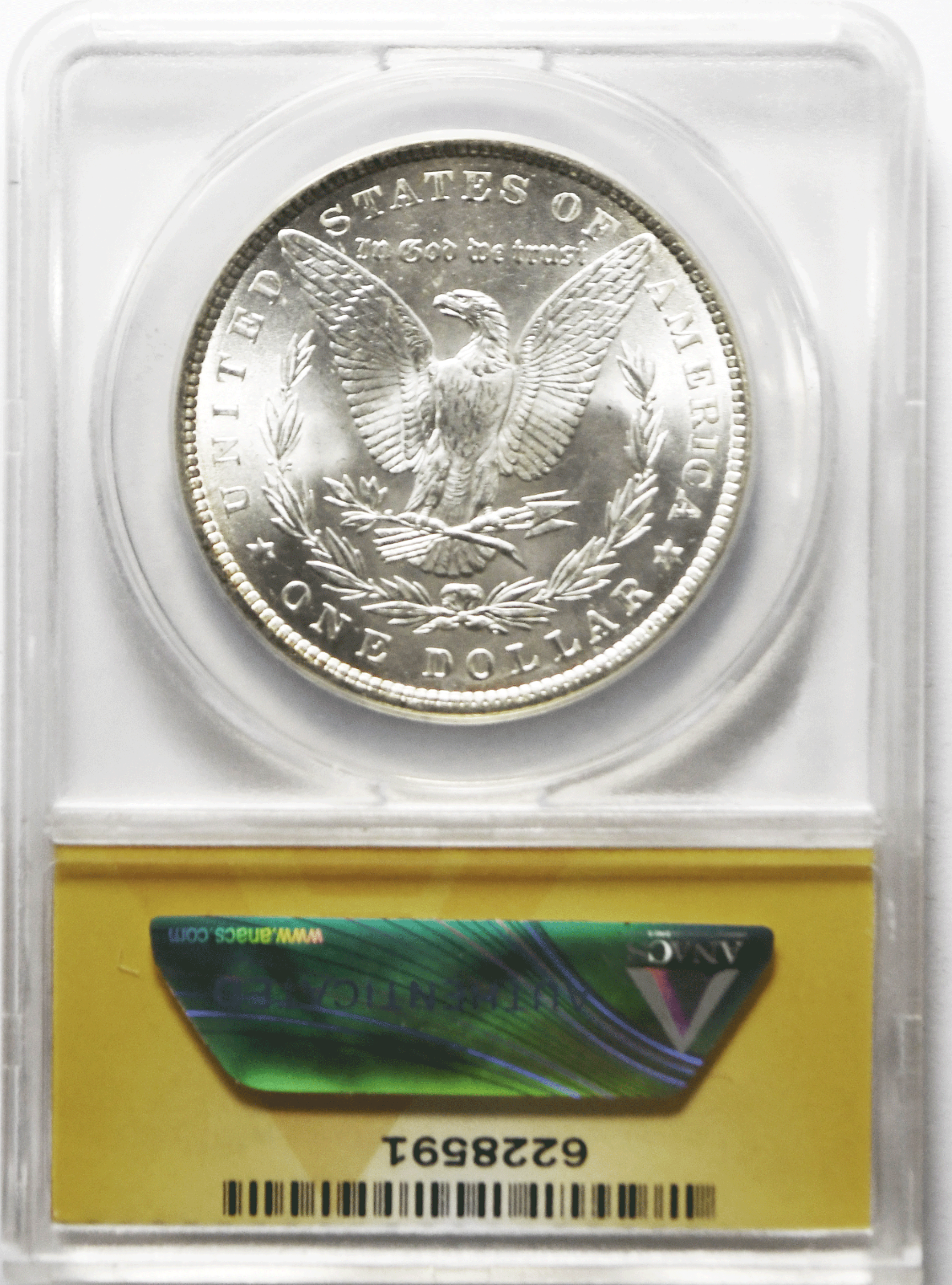 1881 $1 Morgan Silver Dollar Philadelphia ANACS MS63 BU