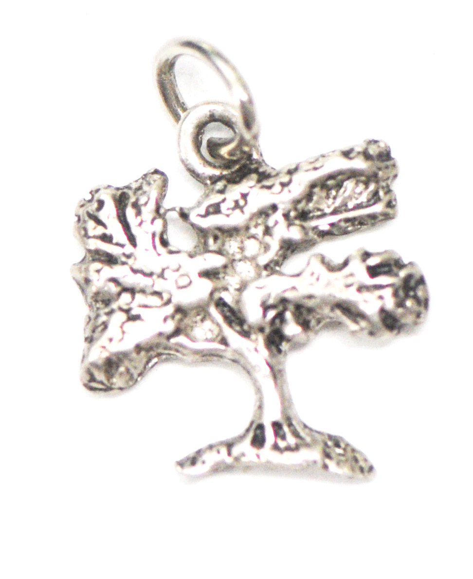 Sterling Silver Kapok Tree Charm 15mm