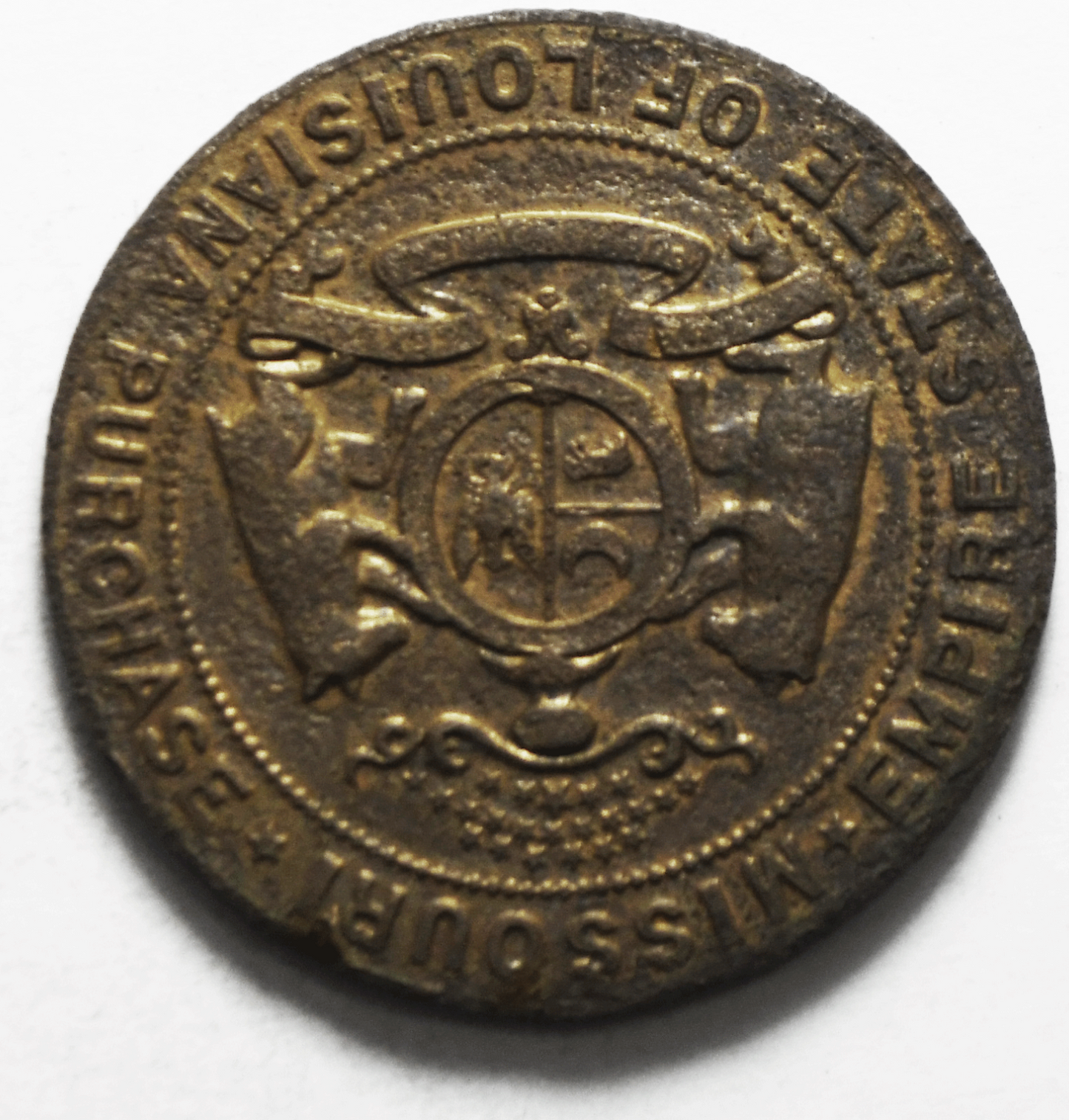 1904 St. Louis World's Fair Missouri Day Medal 38mm Louisiana Purchase