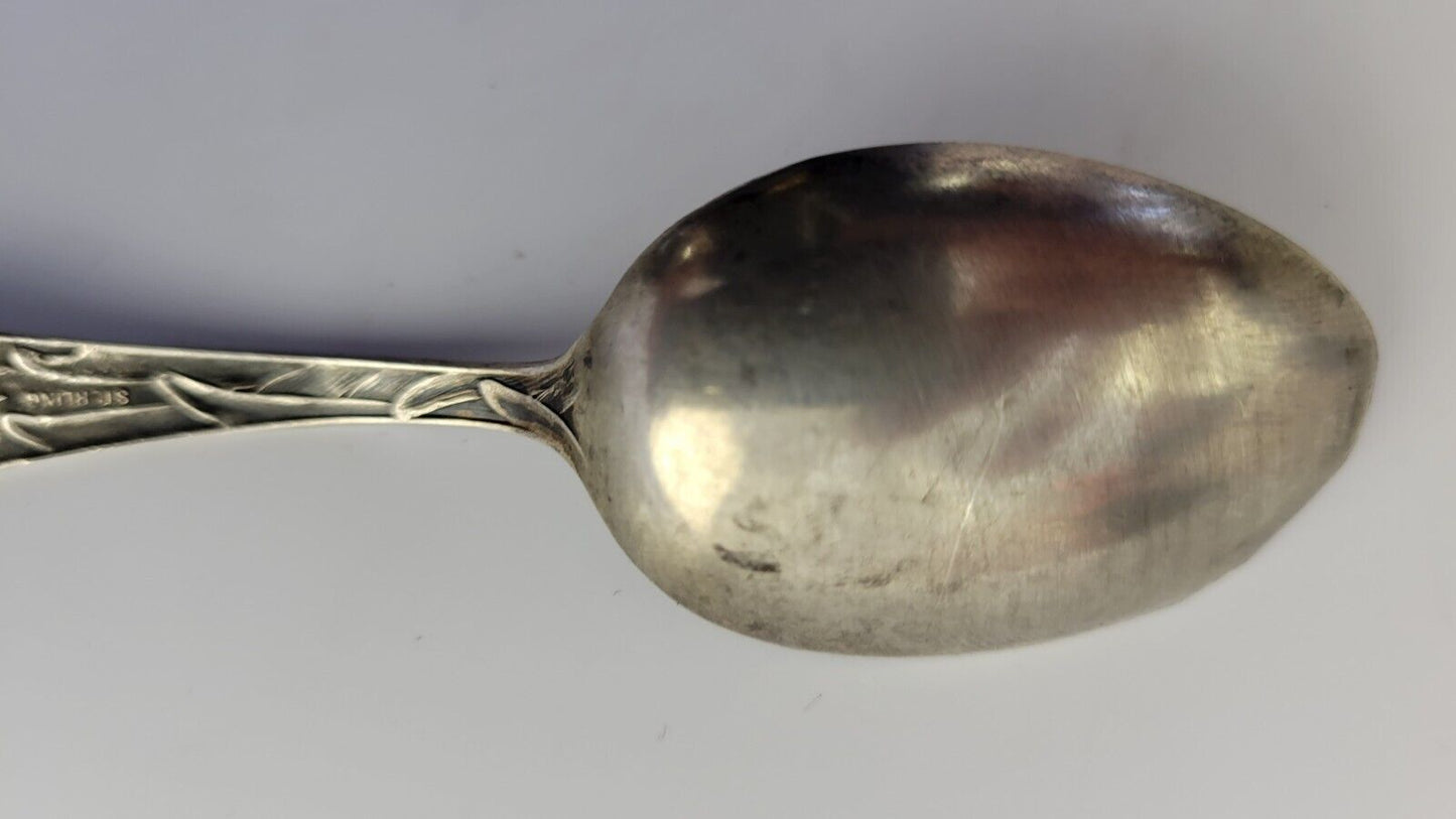 Taos New Mexico 5 1/8" Sterling Silver Souvenir Spoon .43oz. by Manchester