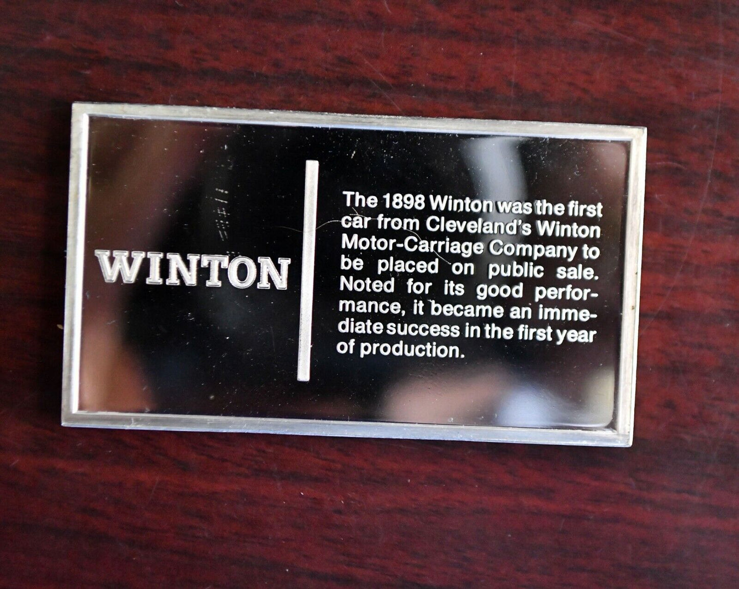 1898 Winton Centennial Car Ingot Collection 1000 Grain Sterling Franklin Mint