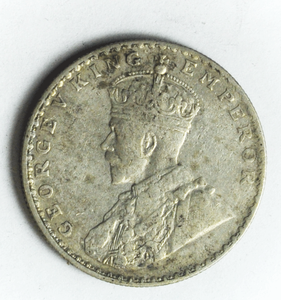 1912 India British One Rupee Silver Coin KM# 524