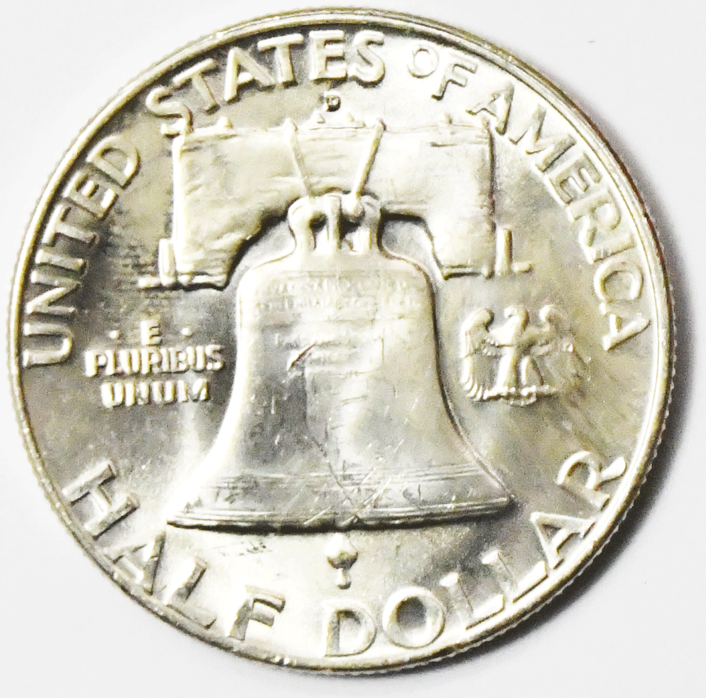 1954 D 50c Franklin Silver Half Dollar Fifty Cents AU Denver
