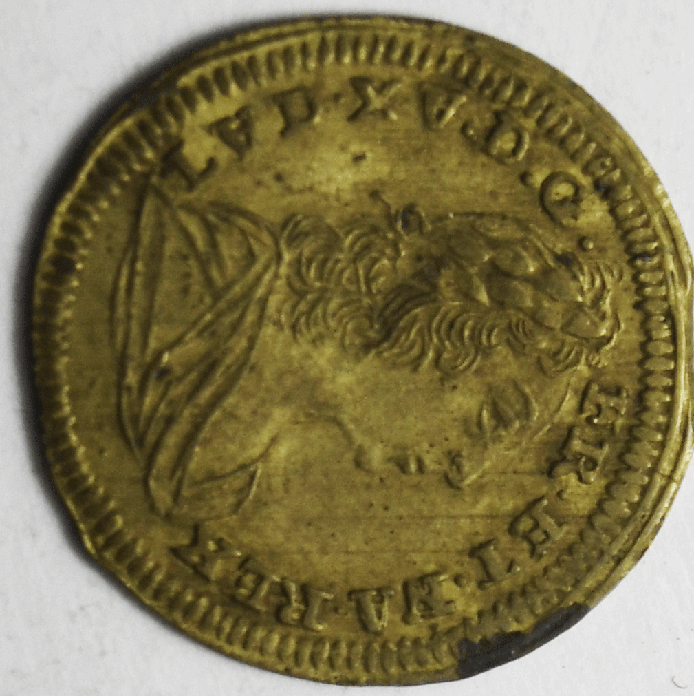 By Luck & Diligence DURCH GLUCK UND FLEIS 1715-1774 France Ship Medal 19mm