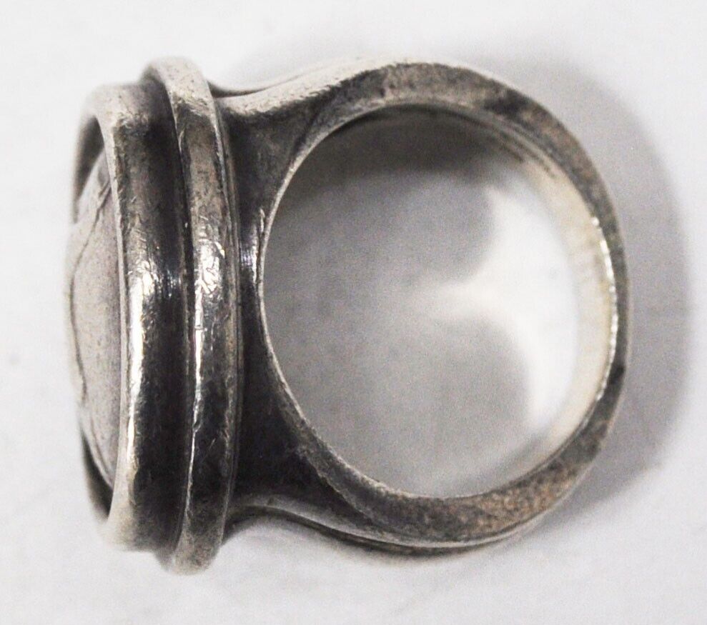 Sterling Silver Kieselstein Cord Horse Equestrian Ring 20mm Size 7-1/2