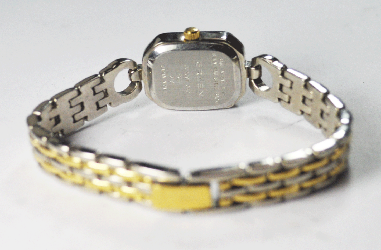 Women's Gruen Quartz Silver Roman Dial Rectangle Wristwatch 17mm GU2097-040