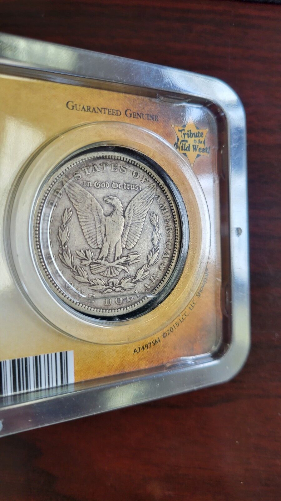 1883 P Morgan Silver Dollar in Littleton holder Doc Holiday O.K. Corral