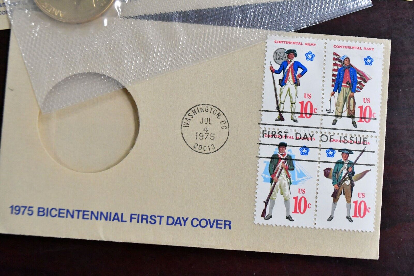 1975 Bicentennial First Day Cover Medal and Stamped Envelope Paul Revere