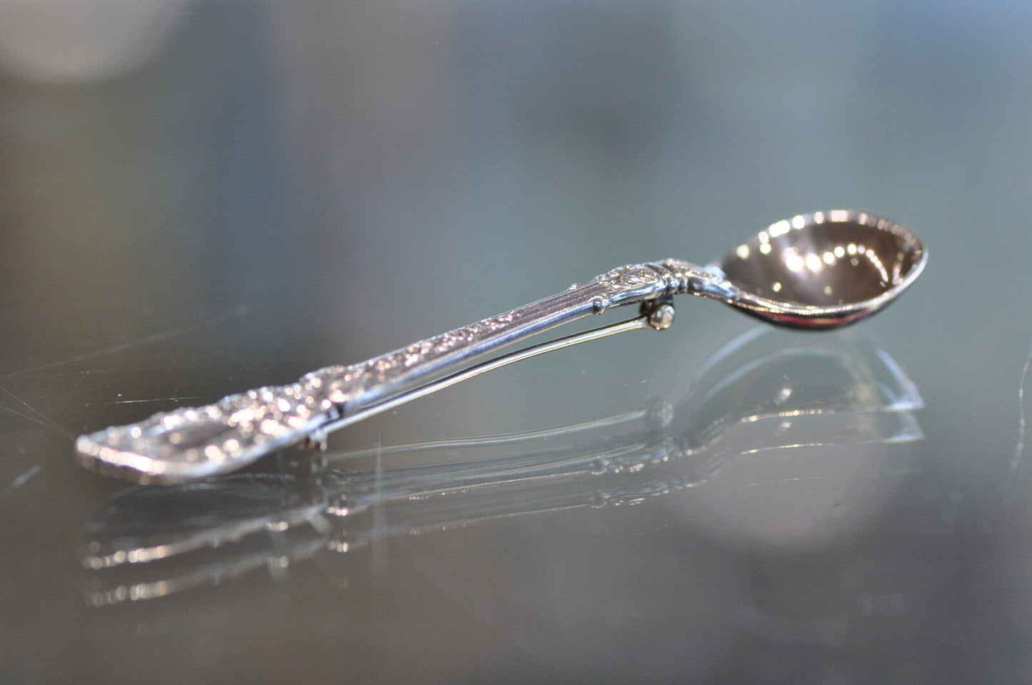 1934 Charles II by Lunt Sterling Silver Spoon Pin Pendant .49oz. Mono Nice!!
