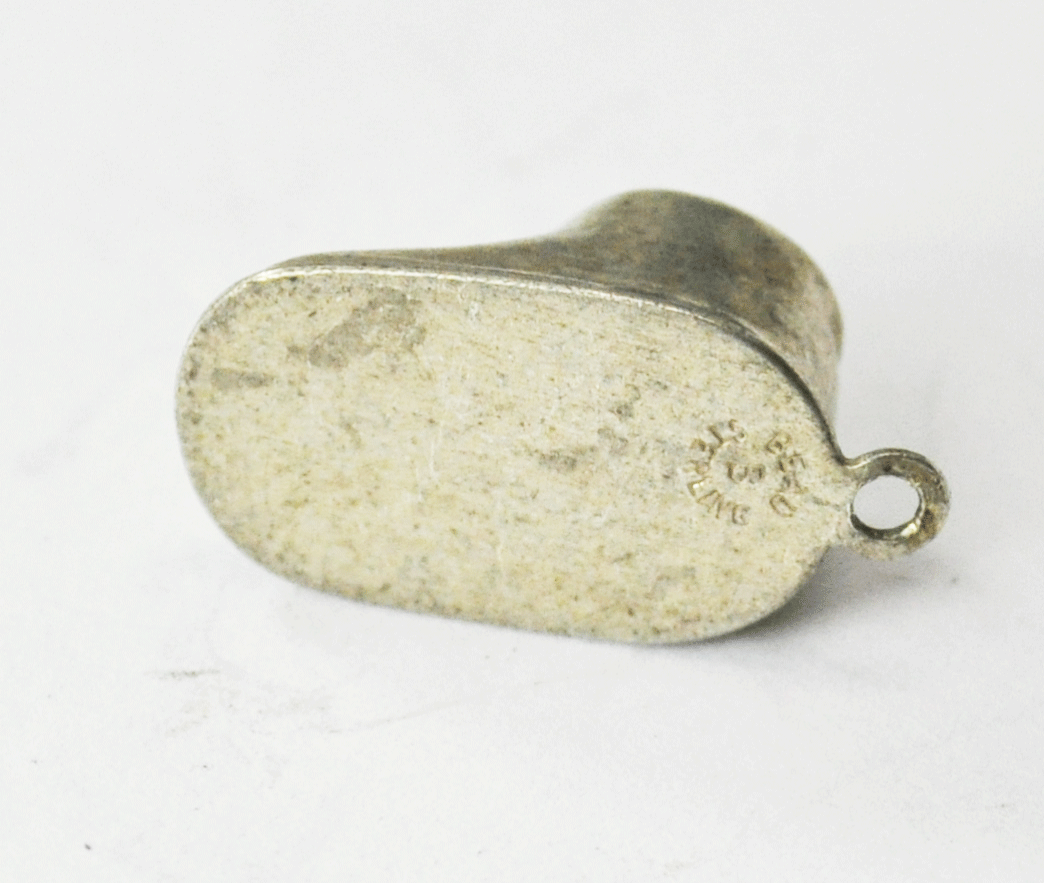 Beau Sterling Silver Hollow 3-D Baby Shoe Charm 20mm x 10mm x 7mm